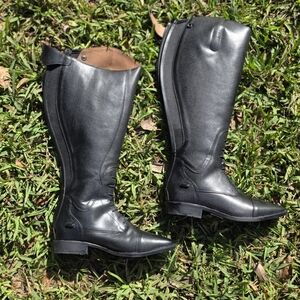 Field Boots W 8.5 17" EXTRA WIDE CALF Black The Wide Boot Company New In Box